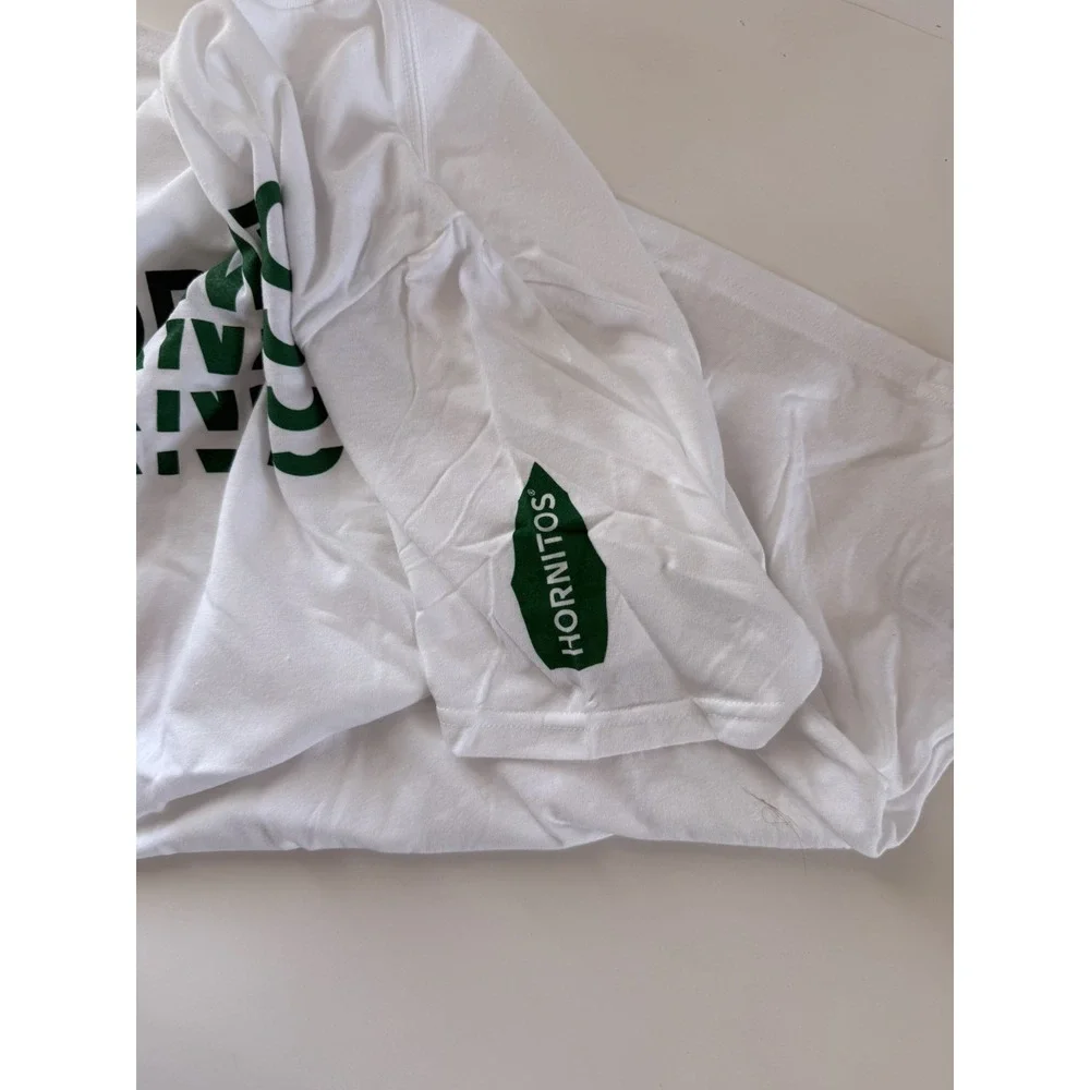 Hornitos Tequila Green and White Cotton T Shirt NWOT Medium